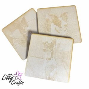 Personalised Engraved Wooden 10cm Photo Square