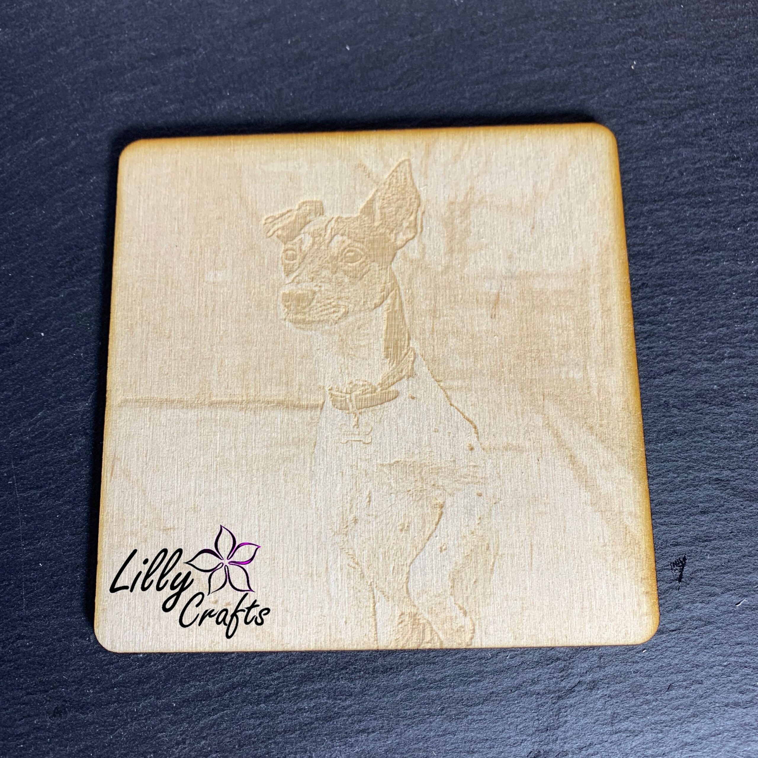 Personalised Engraved Wooden 10cm Photo Square - Image 4