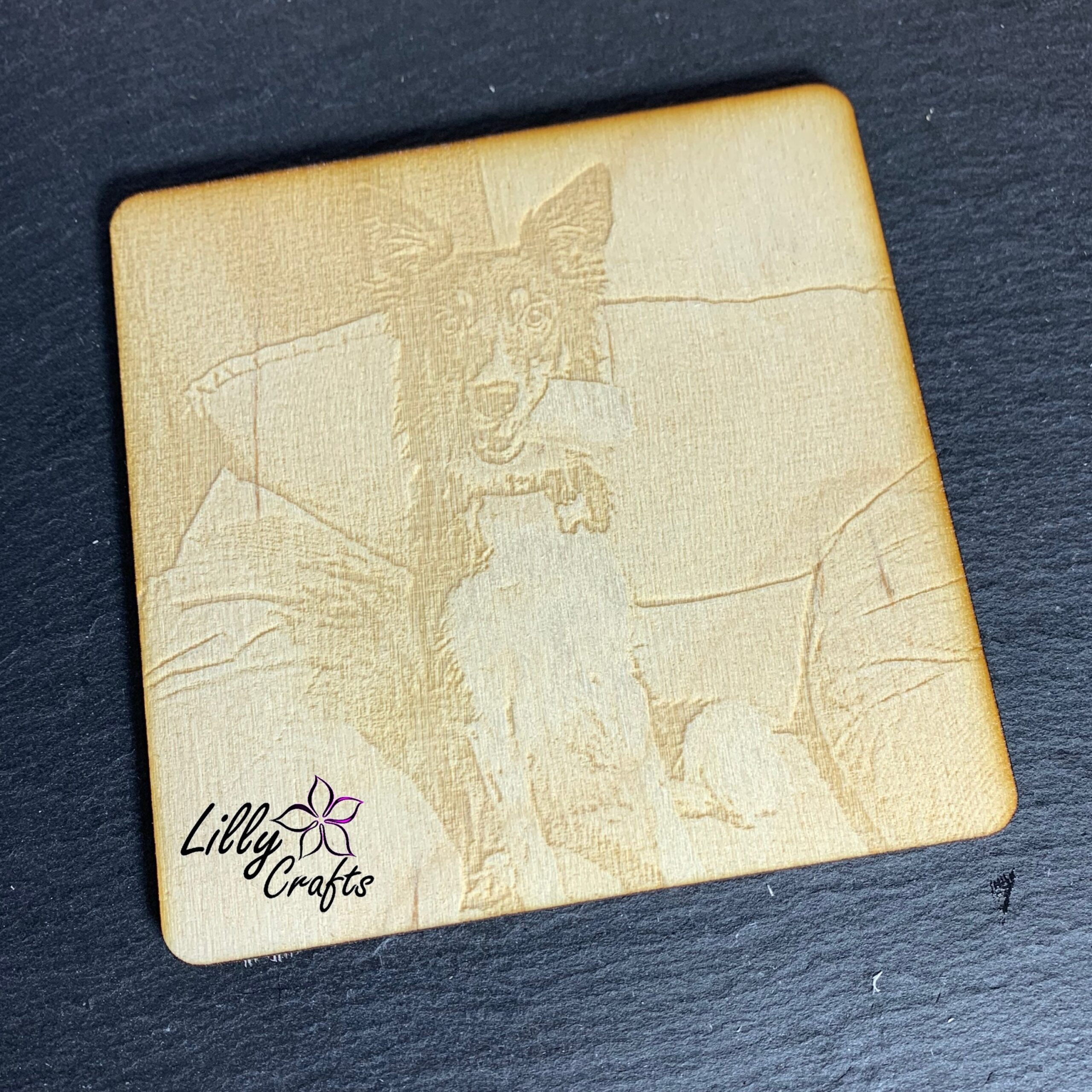 Personalised Engraved Wooden 10cm Photo Square - Image 5