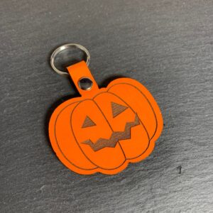 Personalised Halloween Autumn Fall Harvest Festival Keepsake Treat Gift Pumpkin Fob Keyring