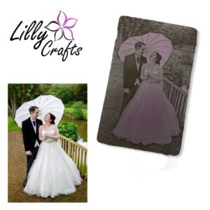 Personalised Engraved Leather Credit Card Photo Keepsake/Fridge Magnet