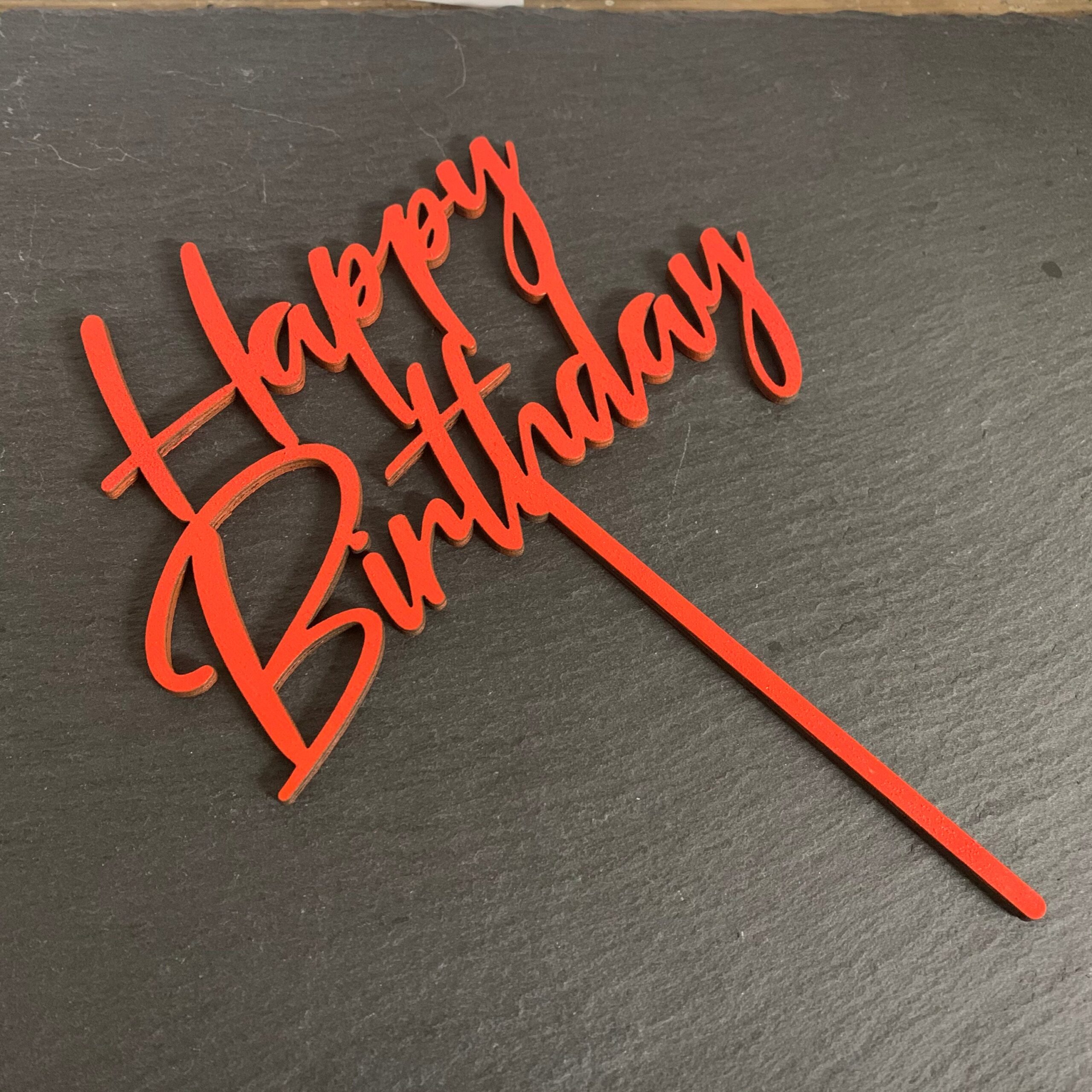 Personalised Wooden Cake Topper any text or design - Image 2