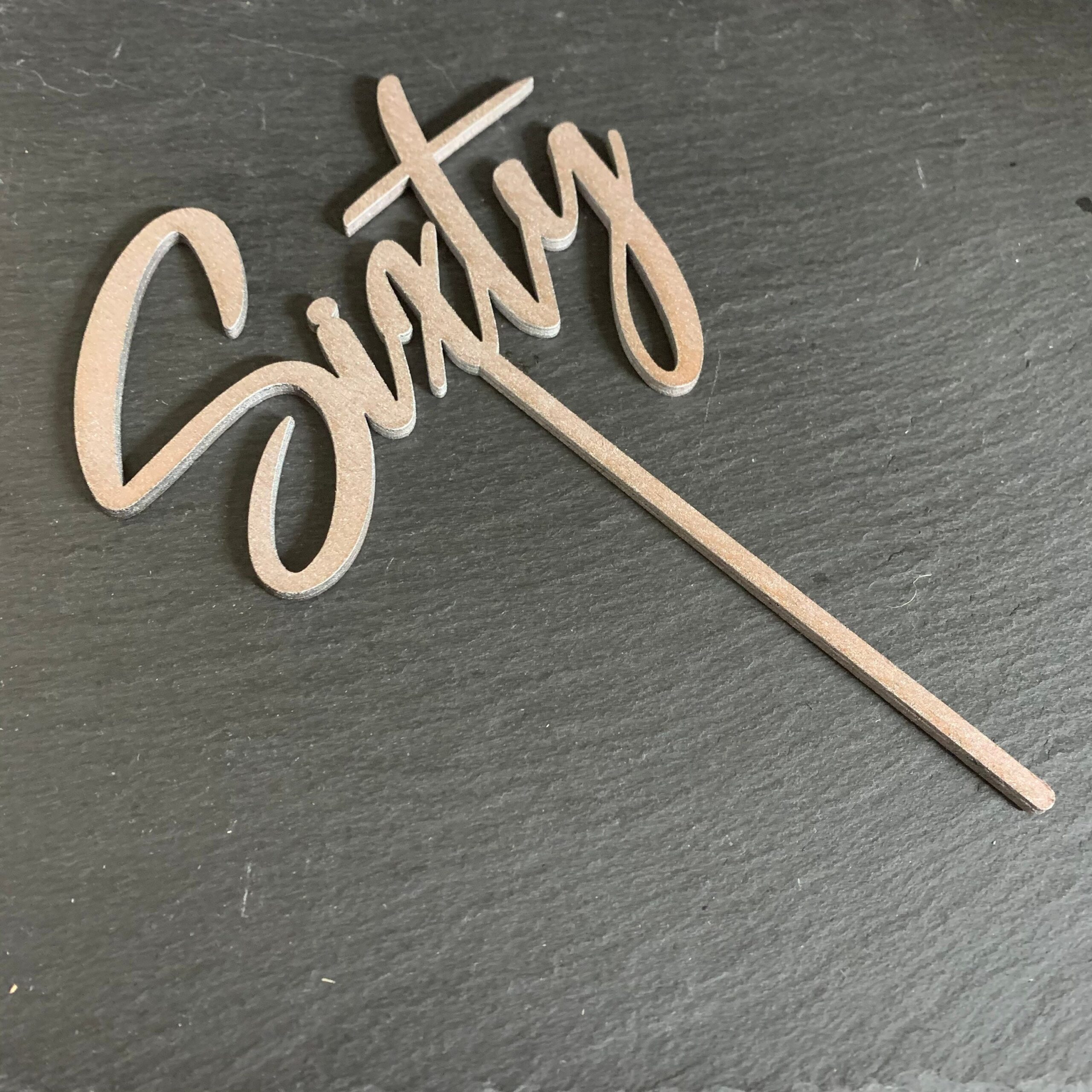 Personalised Wooden Cake Topper any text or design - Image 3
