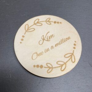 Personalised Engraved Wooden Round Coaster