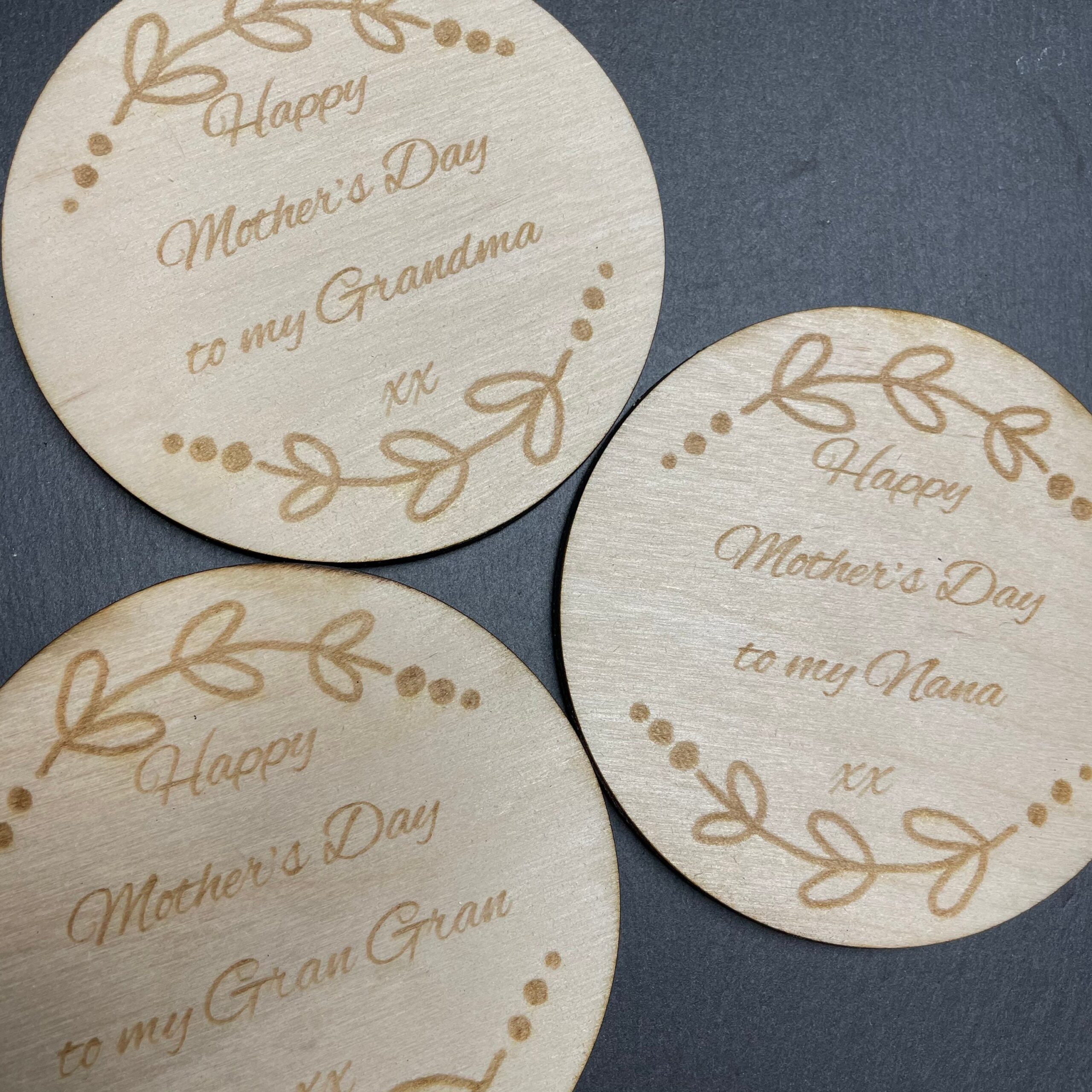 Personalised Engraved Wooden Round Coaster - Image 3