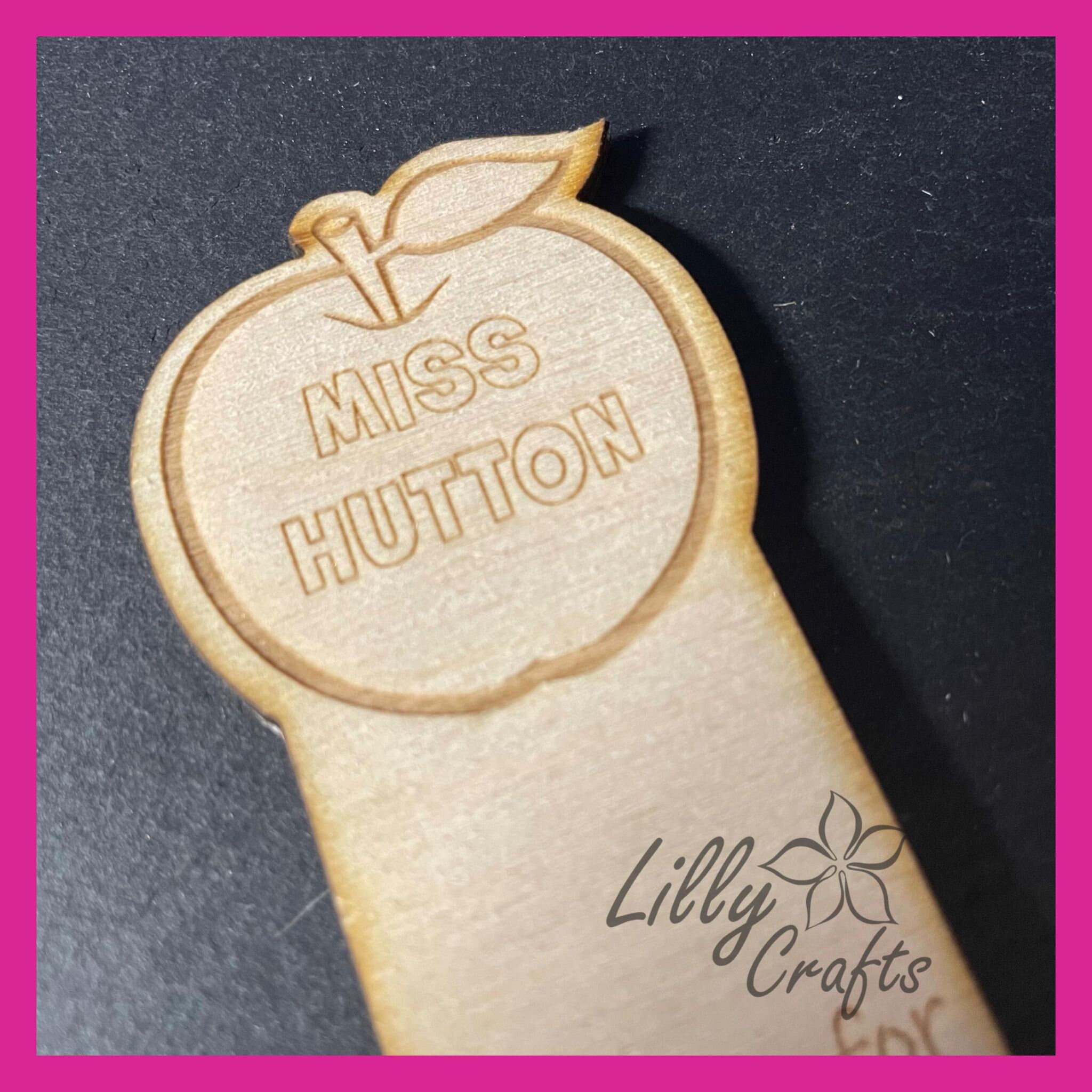 Personalised Engraved Wooden Bookmark Teacher Gift Student School Leaver - Image 4