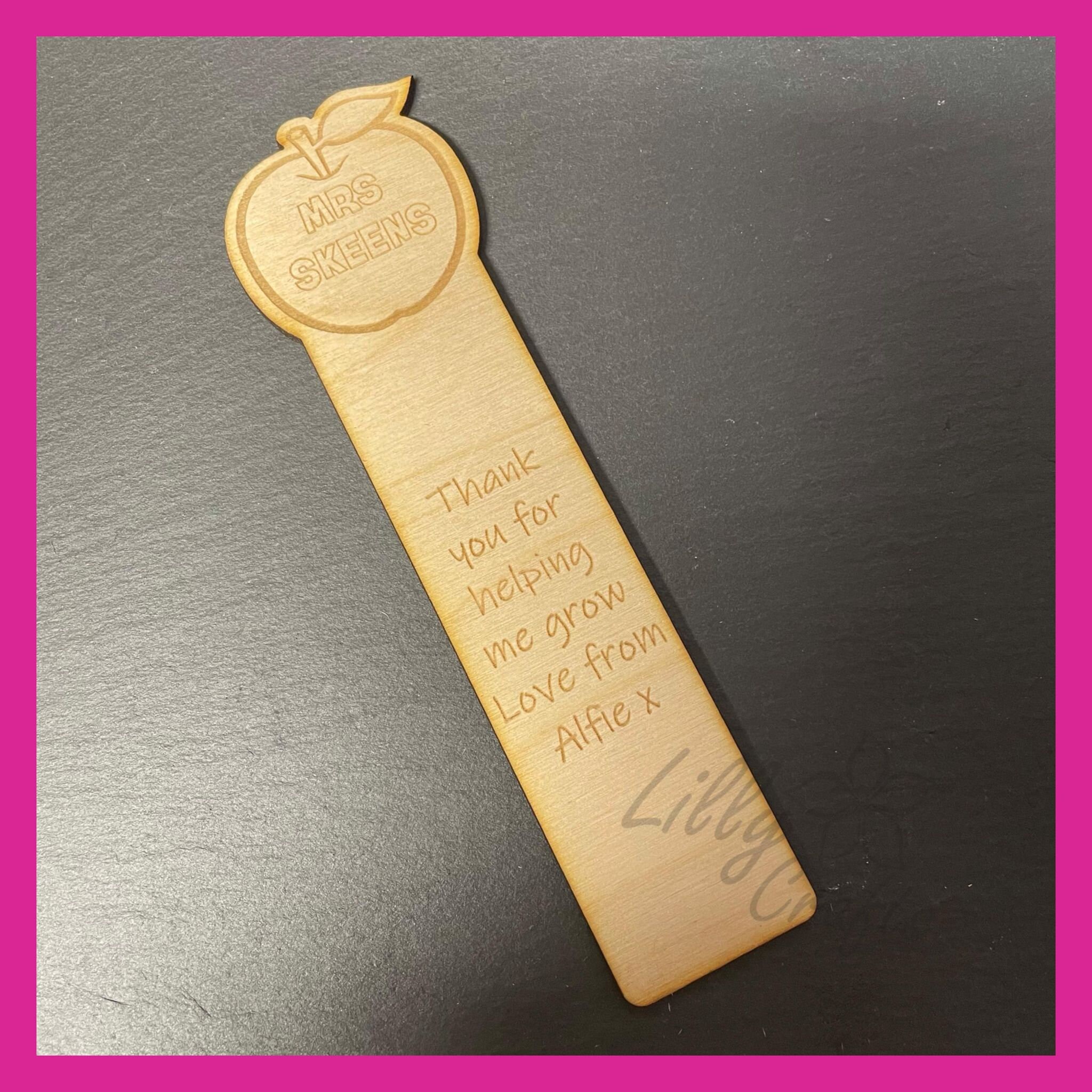 Personalised Engraved Wooden Bookmark Teacher Gift Student School Leaver - Image 8