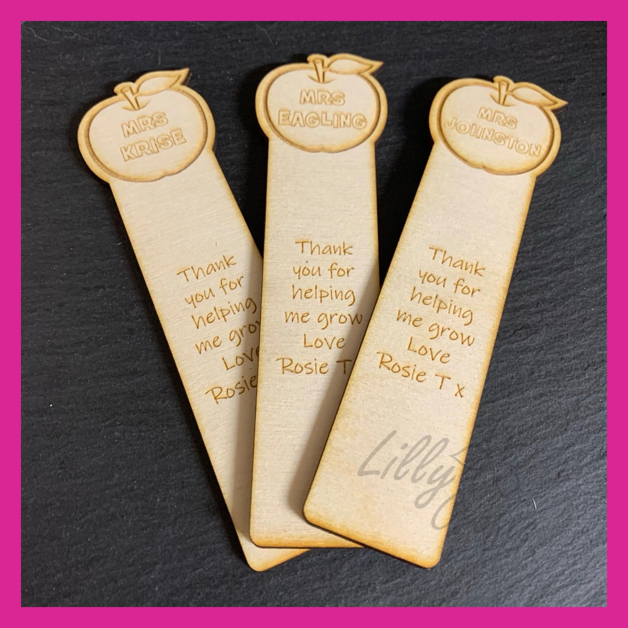 Personalised Engraved Wooden Bookmark Teacher Gift Student School Leaver - Image 7
