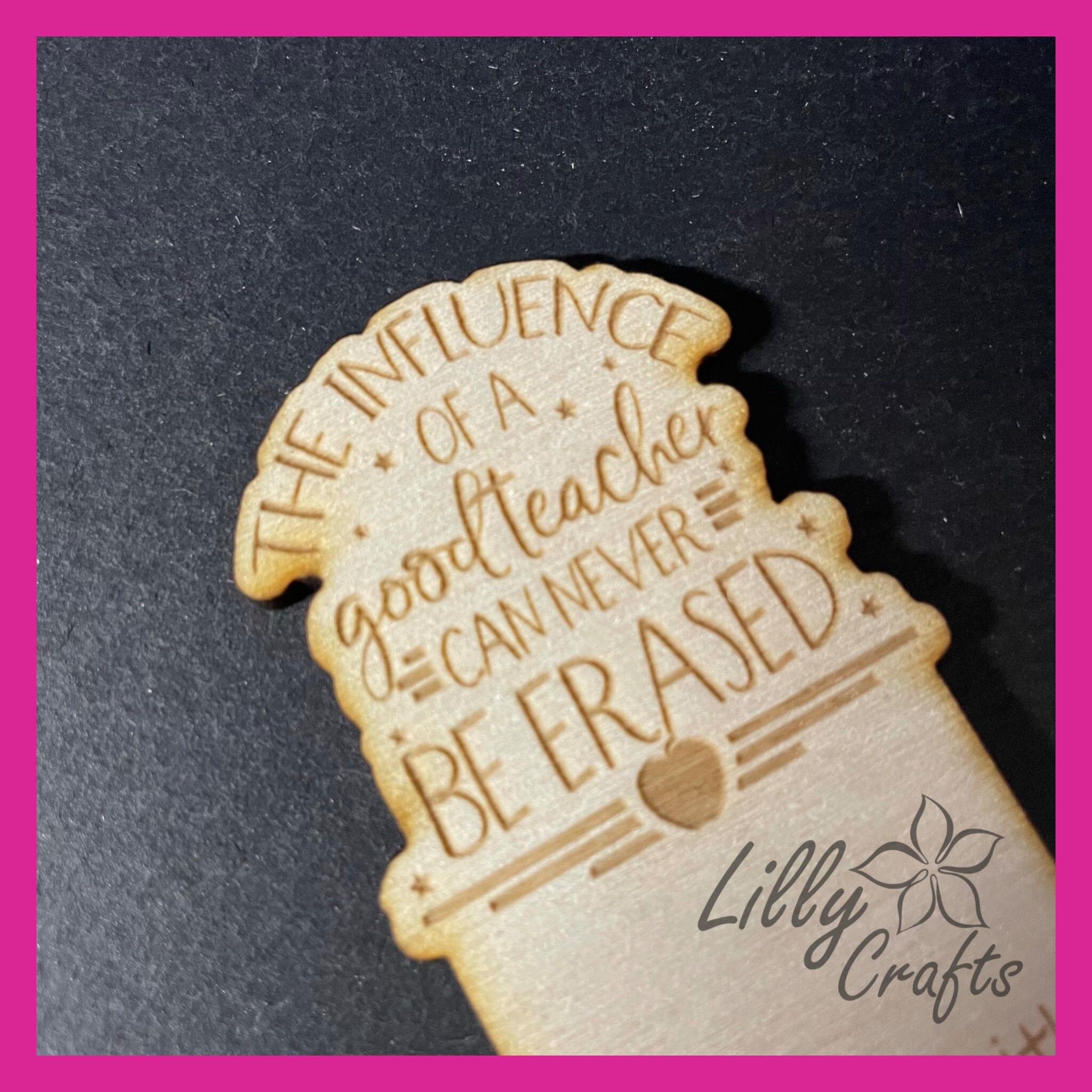 Personalised Engraved Wooden Bookmark Teacher Gift Student School Leaver - Image 3