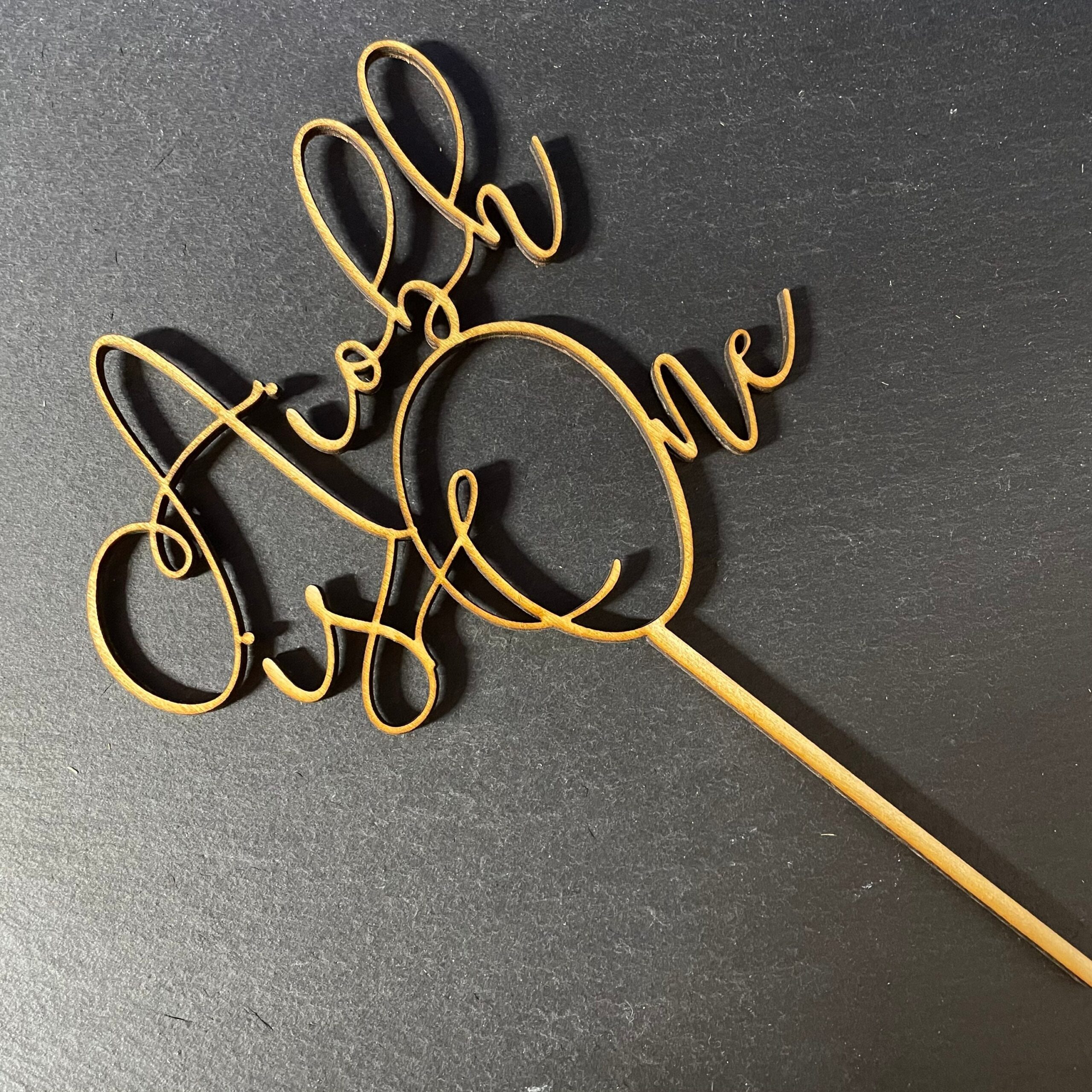 Personalised Wooden Cake Topper any text or design