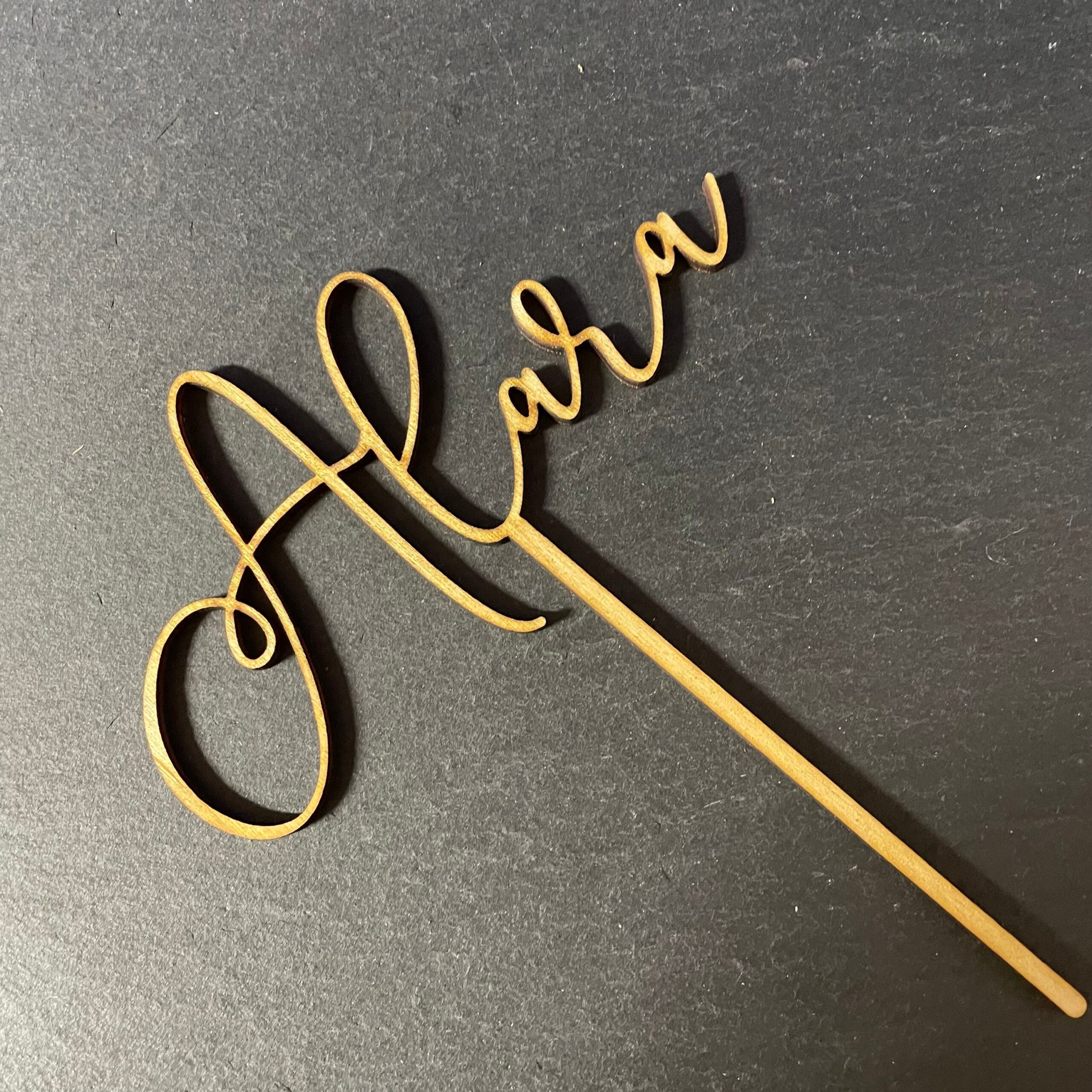 Personalised Wooden Cake Topper any text or design - Image 4