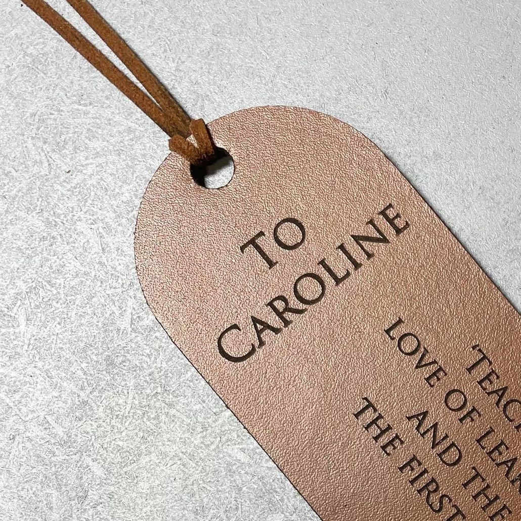 Personalised Engraved Leather Bookmark - Image 3