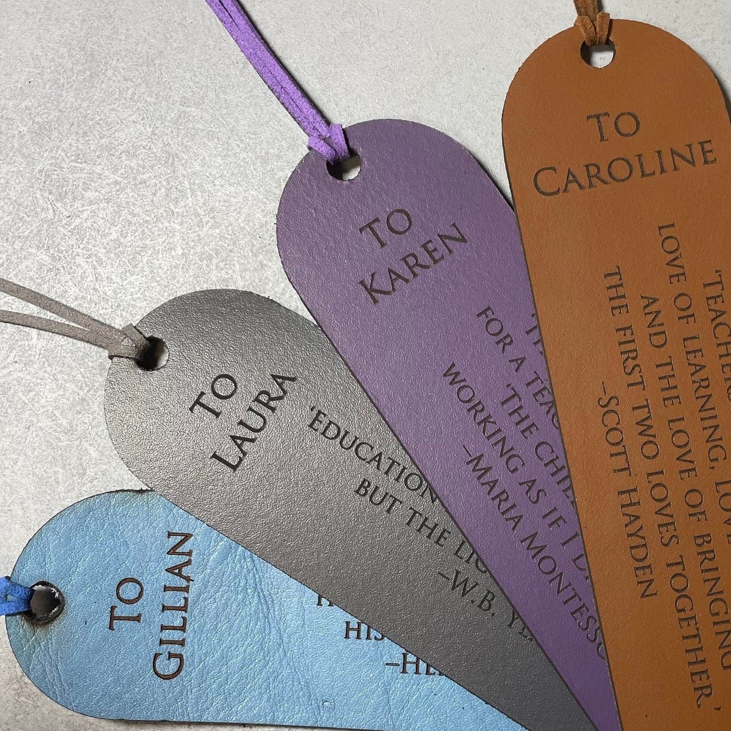 Personalised Engraved Leather Bookmark - Image 9