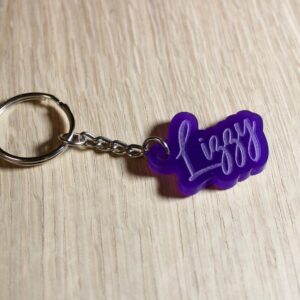 Personalised Engraved Acrylic Name Keyring Gift - Any Name
