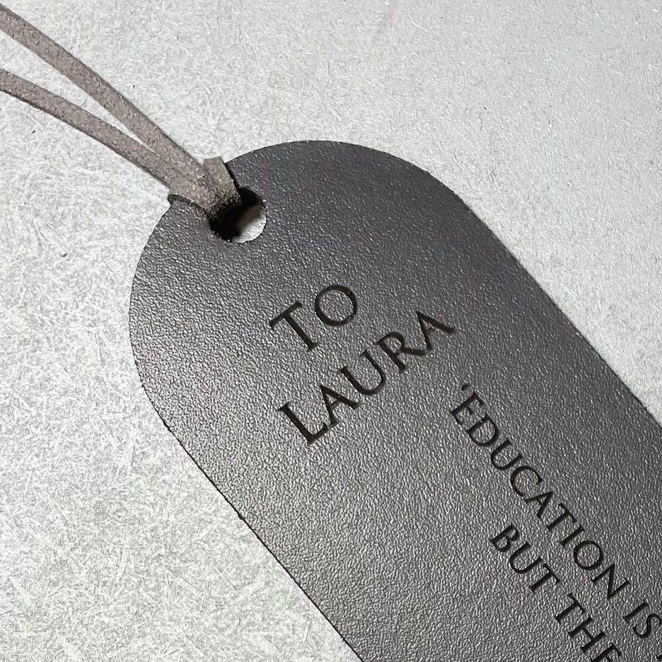 Personalised Engraved Leather Bookmark - Image 6