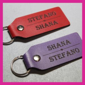 Personalised Engraved Leather Fob Keyring