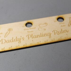 Personalised Engraved Wooden Seed Planting Ruler - Allotment Gardener Gift