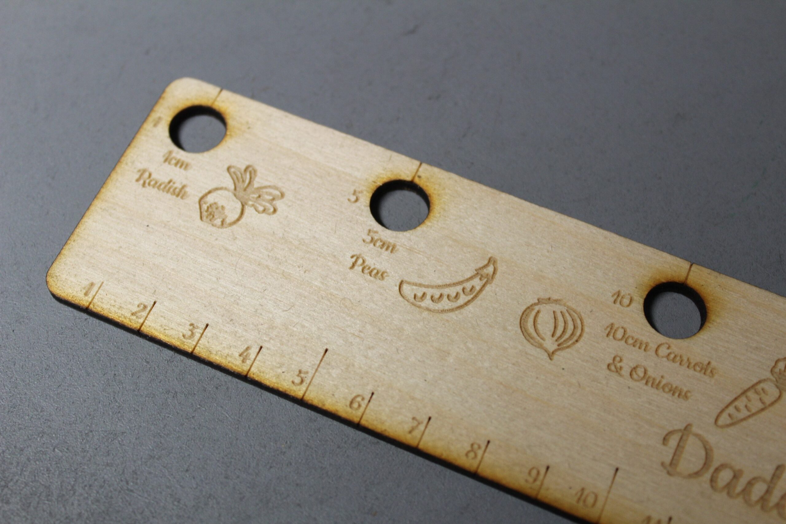 Personalised Engraved Wooden Seed Planting Ruler - Allotment Gardener Gift - Image 3