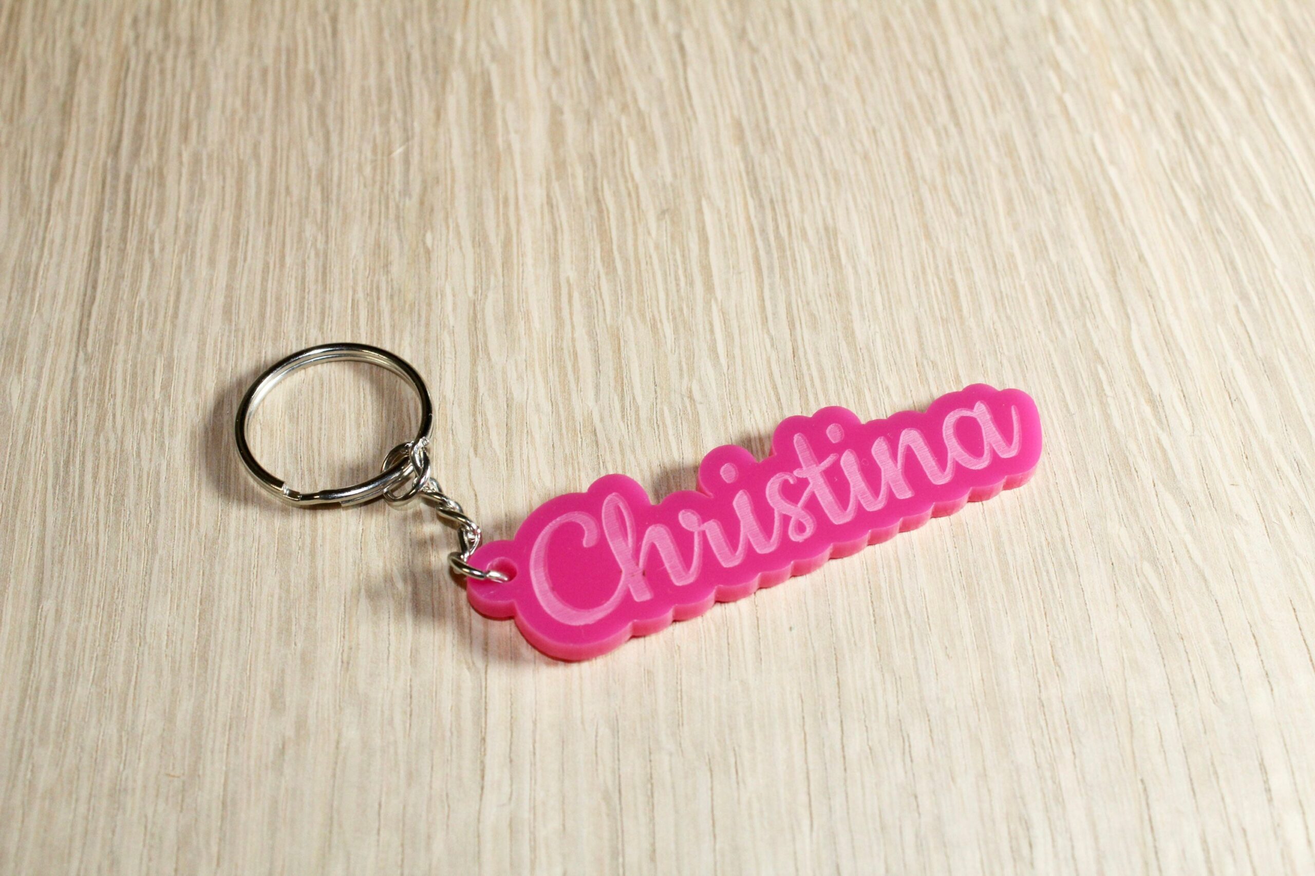 Personalised Engraved Acrylic Name Keyring Gift - Any Name - Image 4