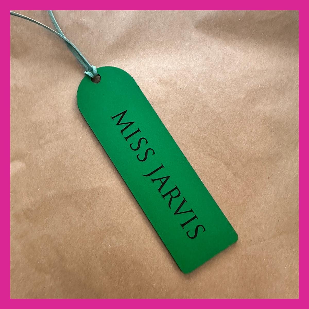 Personalised Engraved Leather Bookmark - Image 2