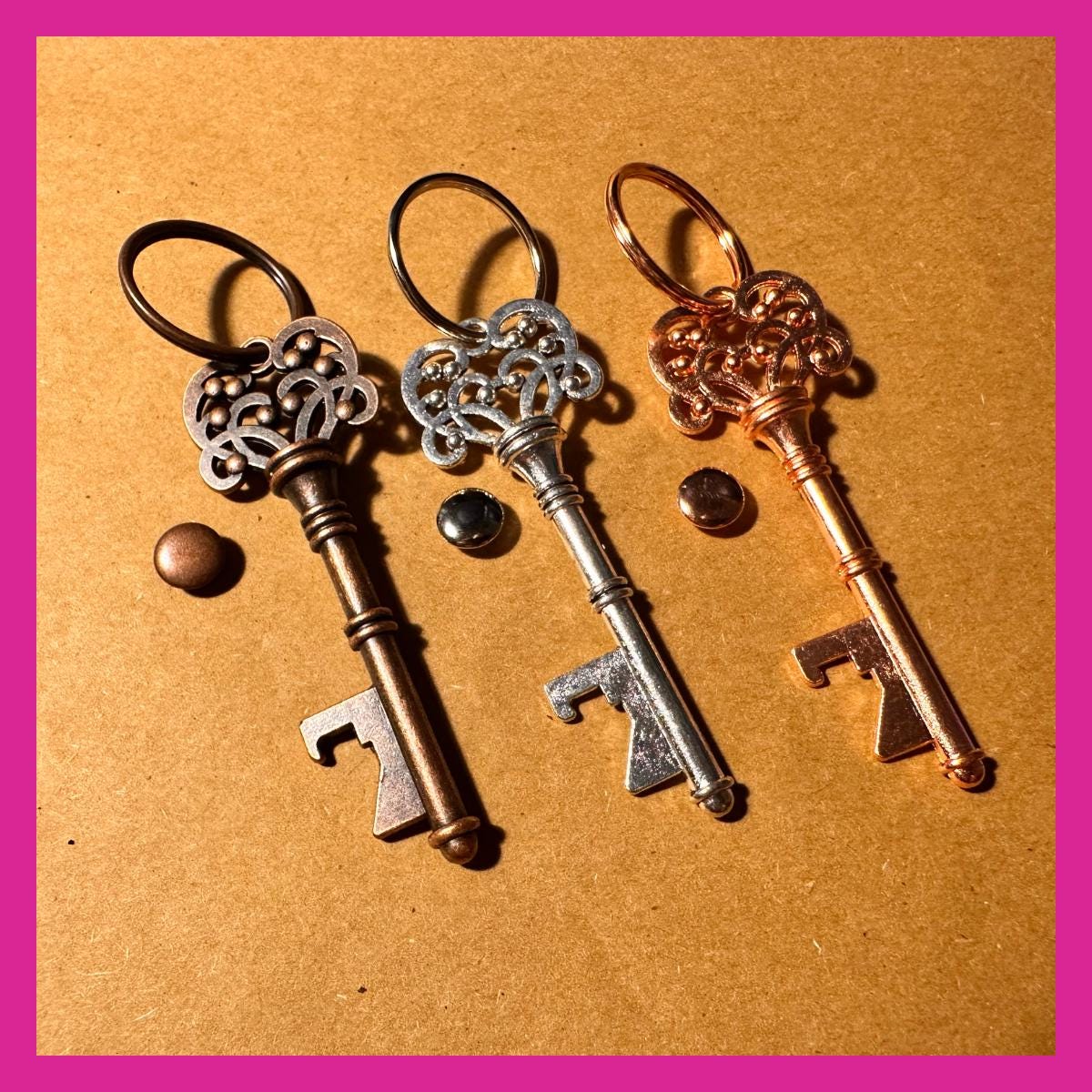 Personalised Engraved Leather Keyring with Decorative Bottle Opener Key - 3rd Year Anniversary, Birthday, Wedding Favour - Image 8