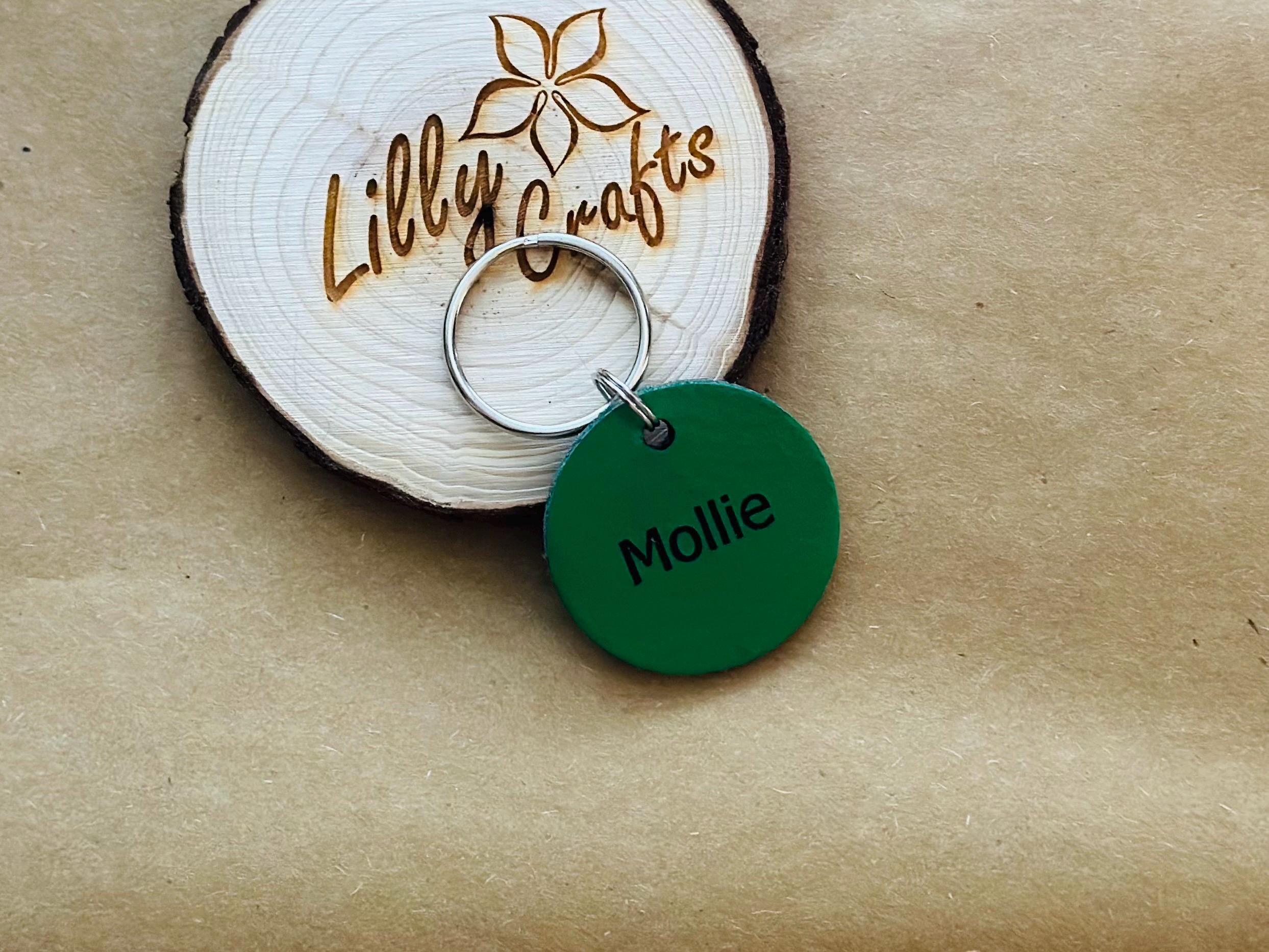 Hand Punched Laser Engraved Custom Leather Horse Tack / Saddle Name Tag - for Horse tack, lead rope, halter, bridle, saddle, etc. - Image 2