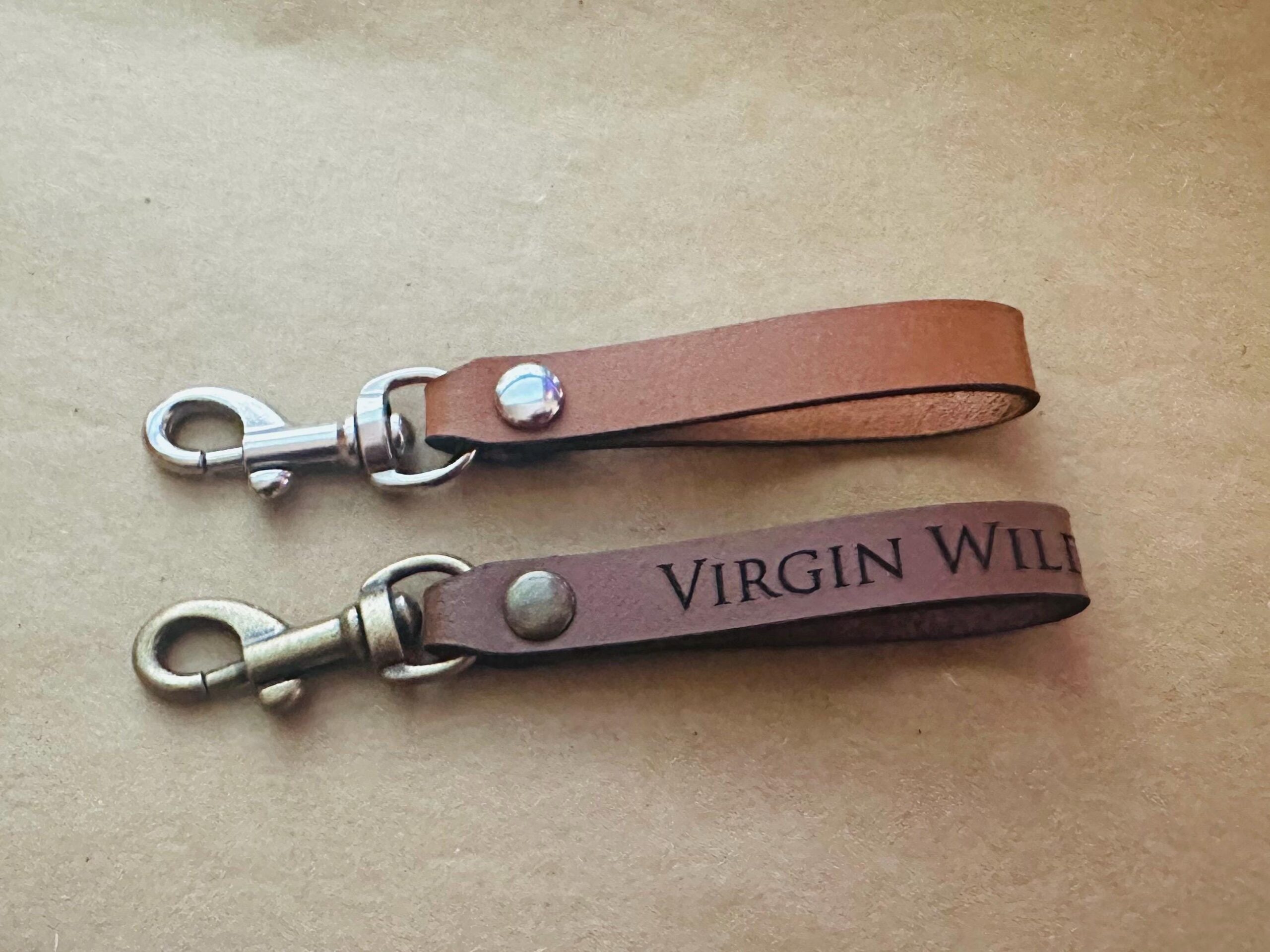Personalised Engraved Leather Strap Clip Keyring in a Choice of Colours - Image 2
