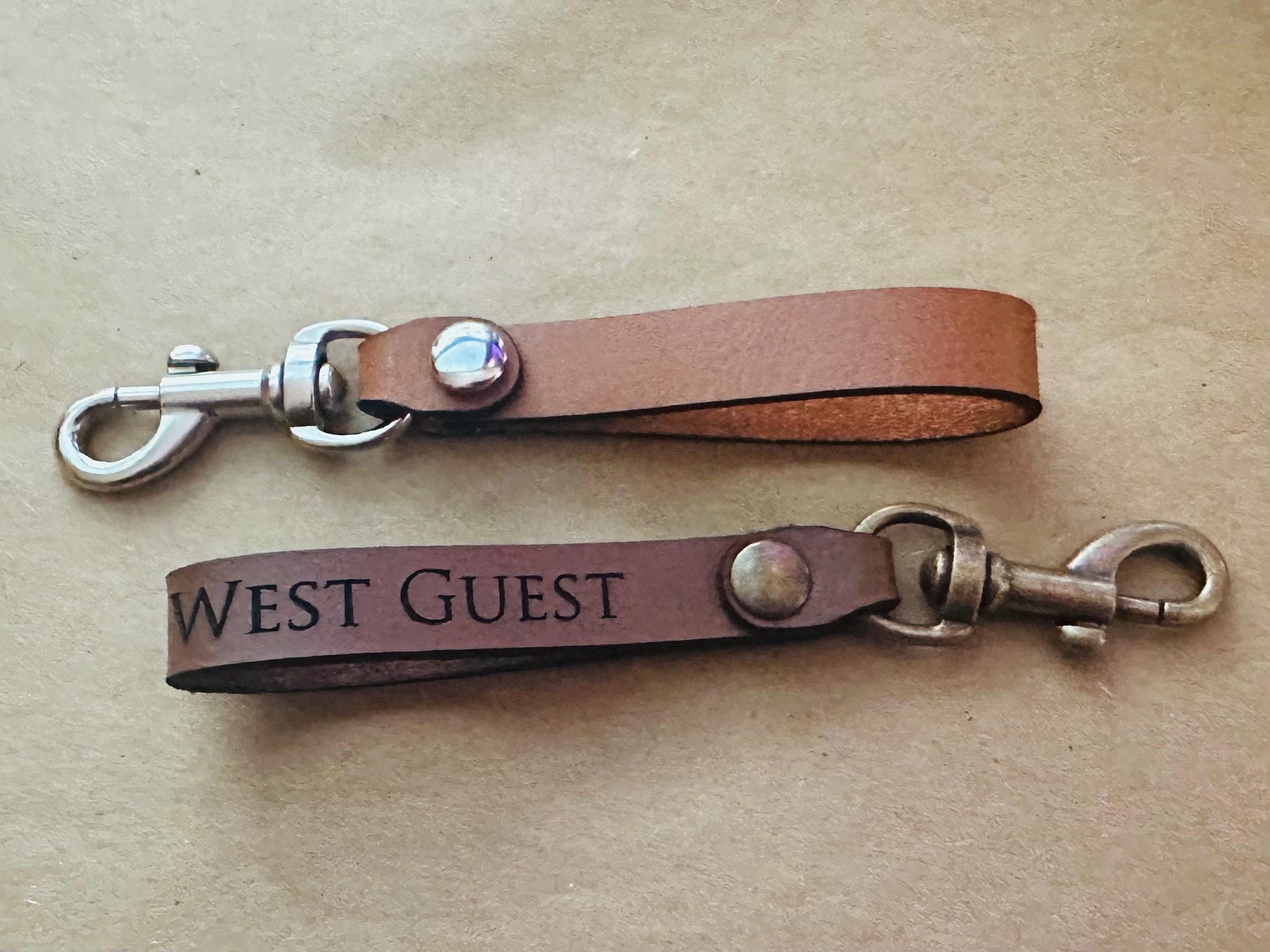 Personalised Engraved Leather Strap Clip Keyring in a Choice of Colours - Image 5