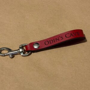 Personalised Engraved Leather Strap Clip Keyring in a Choice of Colours