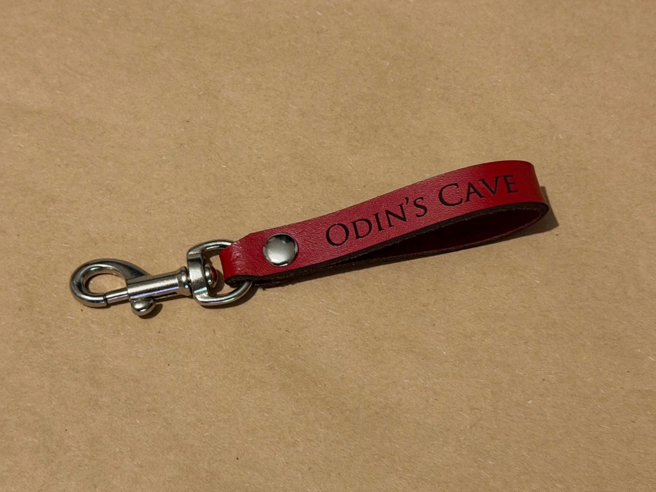 Personalised Engraved Leather Strap Clip Keyring in a Choice of Colours