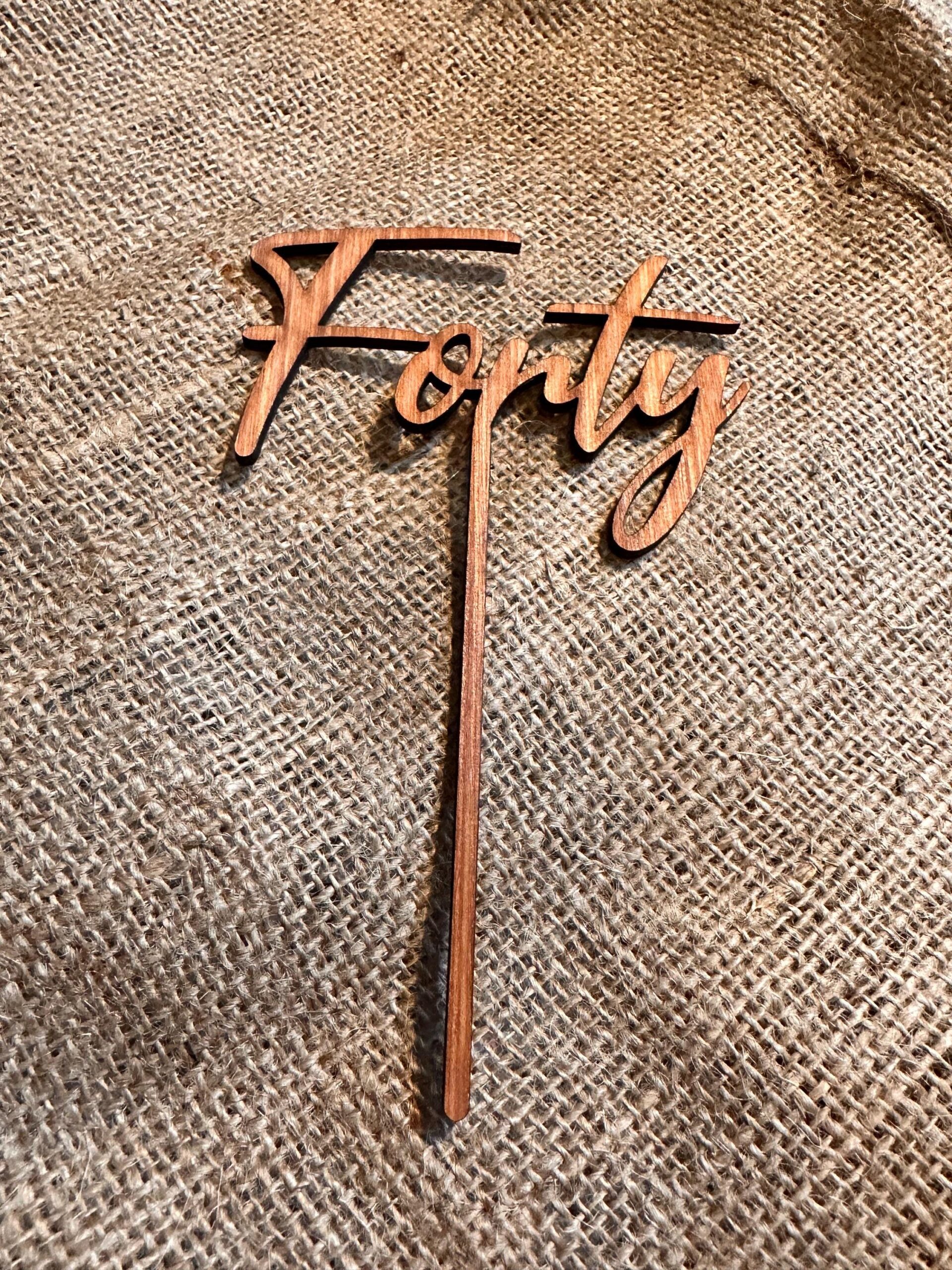 Personalised Wooden Cake Topper any text or design - Image 4